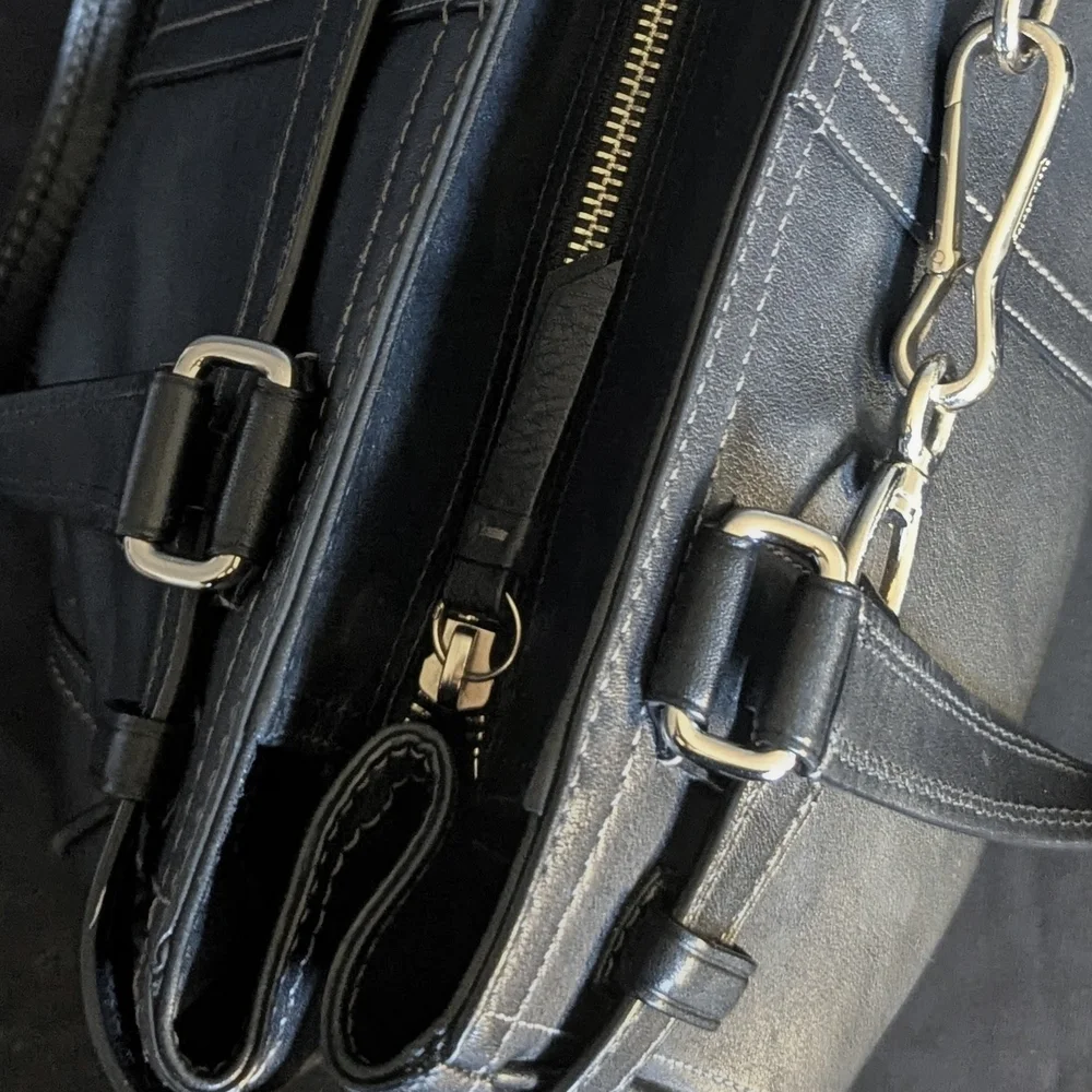 Coach  Black Leather Shoulder Bag Horsebit Vintage Authentic - Picture 8 of 13